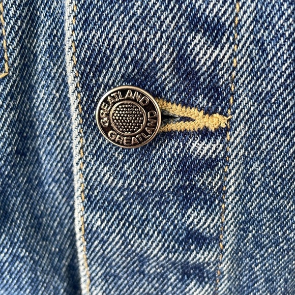 Great Land Trading Company Vest Denim Jean 100% Cotton Button Pocket Blue Size L - Picture 5 of 9